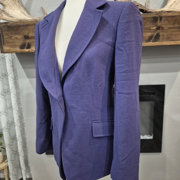ARMANI COLLEZIONI Wool Blazer, Elegant Purple Color, 100% Virgin Wool - Picture 3 of 6